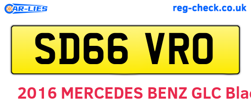SD66VRO are the vehicle registration plates.