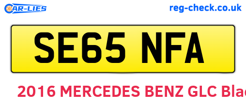 SE65NFA are the vehicle registration plates.