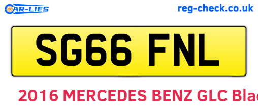 SG66FNL are the vehicle registration plates.