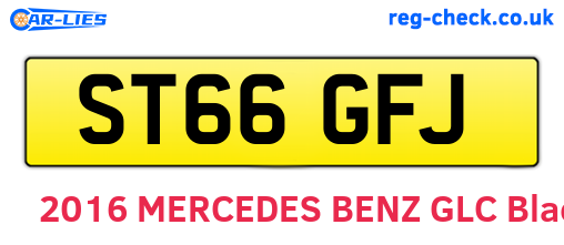 ST66GFJ are the vehicle registration plates.