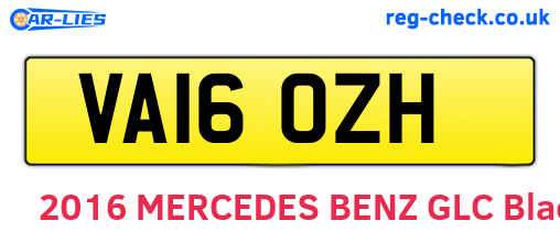 VA16OZH are the vehicle registration plates.