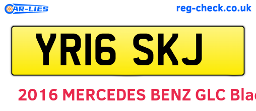 YR16SKJ are the vehicle registration plates.