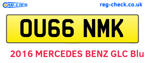 OU66NMK are the vehicle registration plates.
