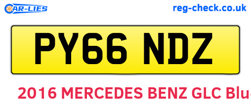 PY66NDZ are the vehicle registration plates.