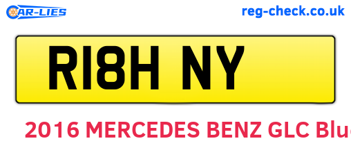 R18HNY are the vehicle registration plates.