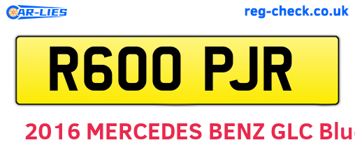 R600PJR are the vehicle registration plates.