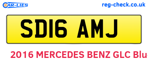 SD16AMJ are the vehicle registration plates.