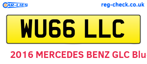 WU66LLC are the vehicle registration plates.