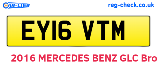 EY16VTM are the vehicle registration plates.