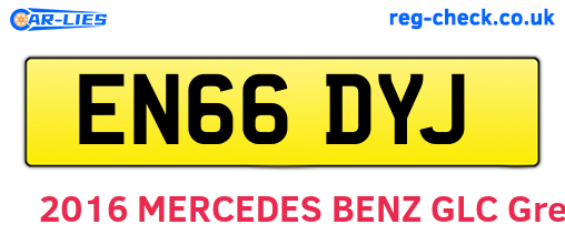 EN66DYJ are the vehicle registration plates.