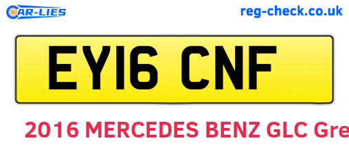 EY16CNF are the vehicle registration plates.
