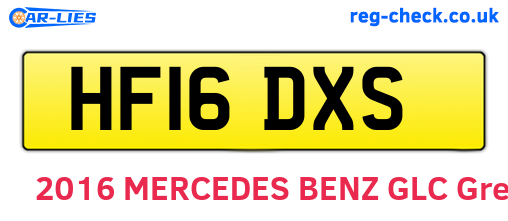 HF16DXS are the vehicle registration plates.
