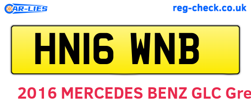 HN16WNB are the vehicle registration plates.