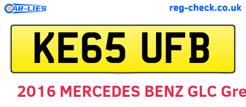 KE65UFB are the vehicle registration plates.