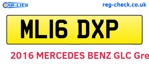ML16DXP are the vehicle registration plates.