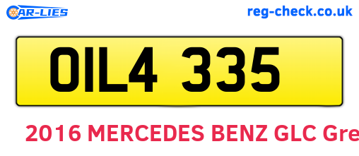 OIL4335 are the vehicle registration plates.