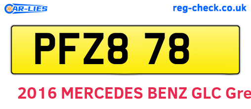 PFZ878 are the vehicle registration plates.