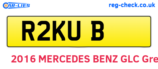 R2KUB are the vehicle registration plates.