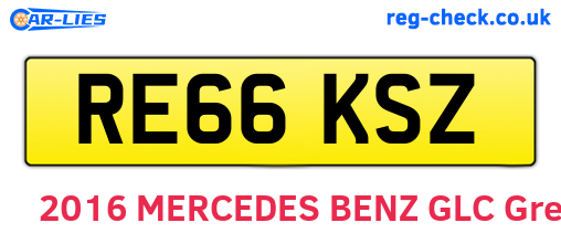 RE66KSZ are the vehicle registration plates.