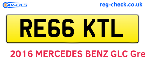 RE66KTL are the vehicle registration plates.