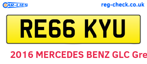 RE66KYU are the vehicle registration plates.