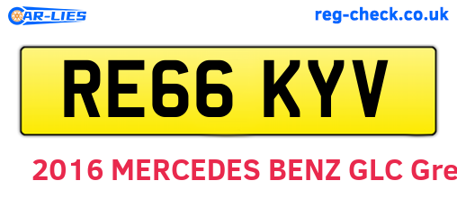 RE66KYV are the vehicle registration plates.