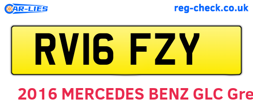 RV16FZY are the vehicle registration plates.