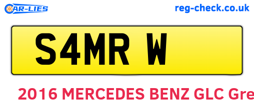 S4MRW are the vehicle registration plates.