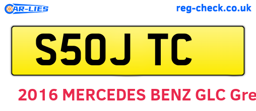 S50JTC are the vehicle registration plates.
