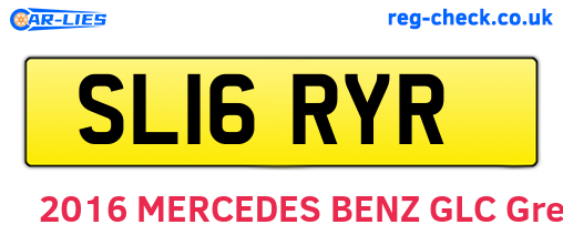 SL16RYR are the vehicle registration plates.