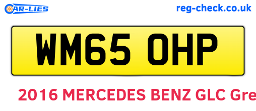 WM65OHP are the vehicle registration plates.
