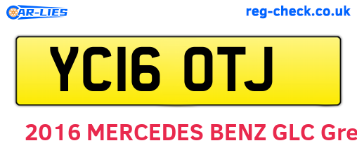 YC16OTJ are the vehicle registration plates.