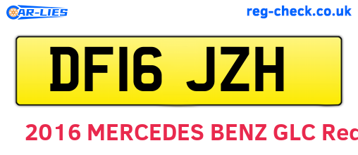 DF16JZH are the vehicle registration plates.