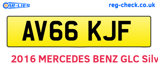 AV66KJF are the vehicle registration plates.