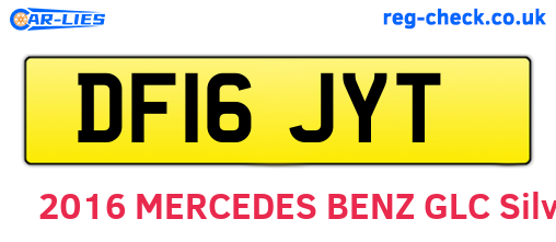 DF16JYT are the vehicle registration plates.