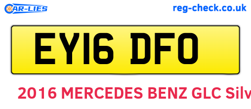 EY16DFO are the vehicle registration plates.