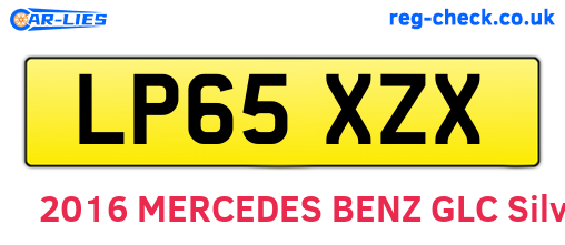 LP65XZX are the vehicle registration plates.