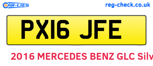 PX16JFE are the vehicle registration plates.
