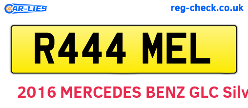 R444MEL are the vehicle registration plates.