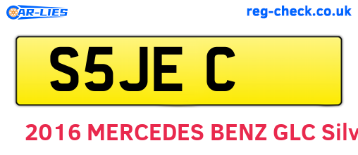 S5JEC are the vehicle registration plates.