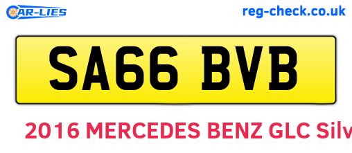 SA66BVB are the vehicle registration plates.