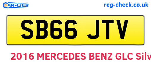 SB66JTV are the vehicle registration plates.