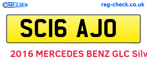 SC16AJO are the vehicle registration plates.
