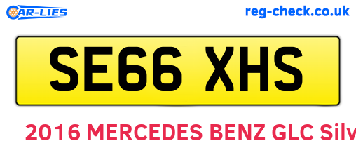 SE66XHS are the vehicle registration plates.