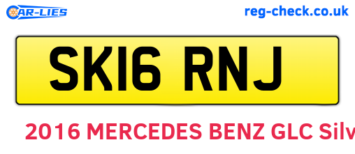SK16RNJ are the vehicle registration plates.