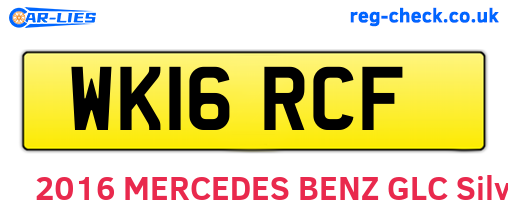 WK16RCF are the vehicle registration plates.