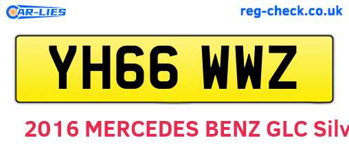 YH66WWZ are the vehicle registration plates.