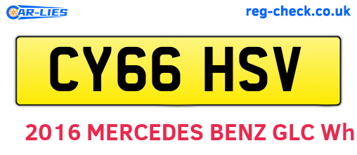 CY66HSV are the vehicle registration plates.