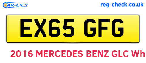 EX65GFG are the vehicle registration plates.