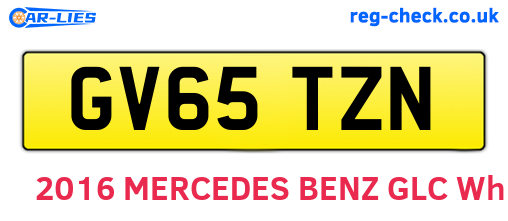 GV65TZN are the vehicle registration plates.
